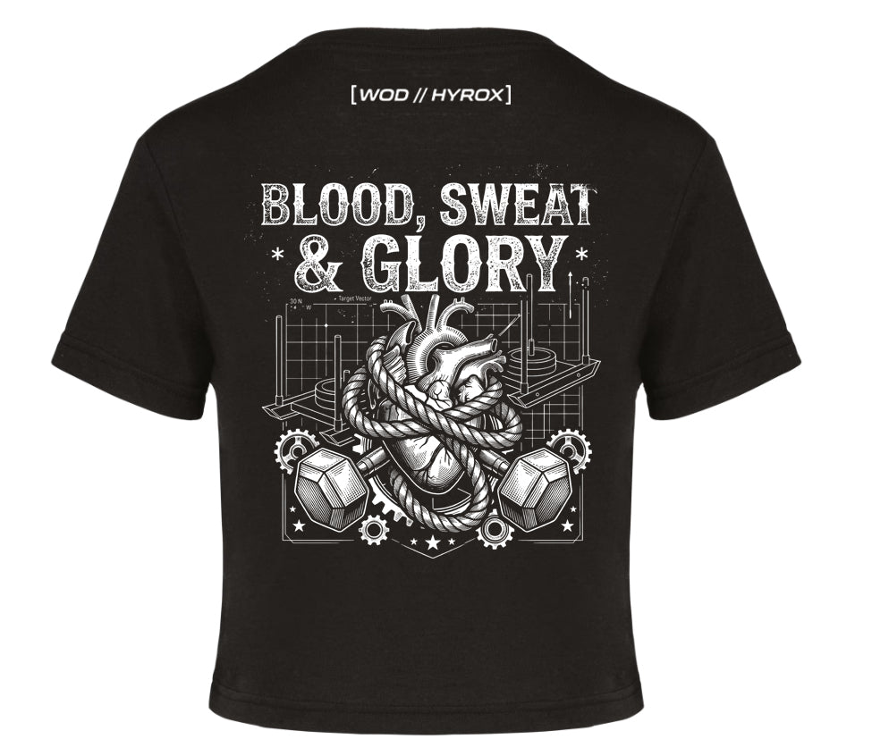 Camiseta CrossFit Mujer "Blood, Sweat & Glory" - Ropa Training | ORYON (+2 Colores)