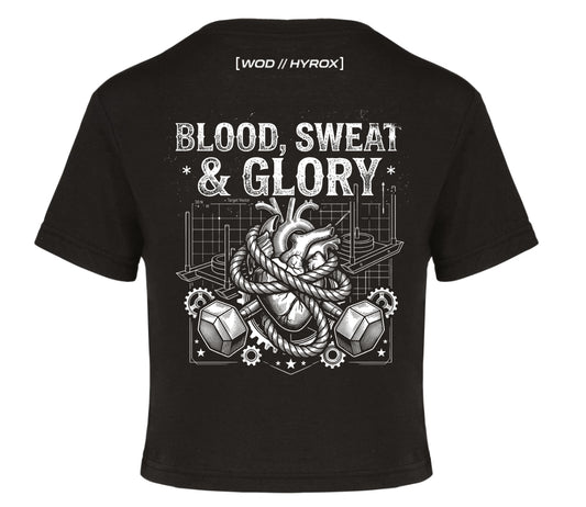 Camiseta CrossFit Mujer "Blood, Sweat & Glory" - Ropa Training | ORYON (+2 Colores)