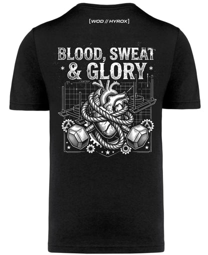 Camiseta CrossFit Hombre "Blood, Sweat & Glory" - Ropa Hyrox | ORYON (+3 Colores)