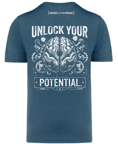 Camiseta CrossFit Hombre "Unlock Your Potential" - Ropa Fitness | ORYON (+3 Colores)