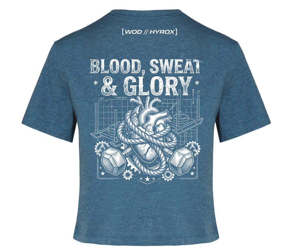 Camiseta CrossFit Mujer "Blood, Sweat & Glory" - Ropa Training | ORYON (+2 Colores)
