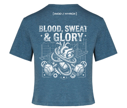 Camiseta CrossFit Mujer "Blood, Sweat & Glory" - Ropa Training | ORYON (+2 Colores)