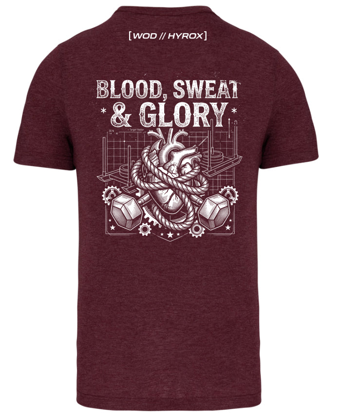 Camiseta CrossFit Hombre "Blood, Sweat & Glory" - Ropa Hyrox | ORYON (+3 Colores)