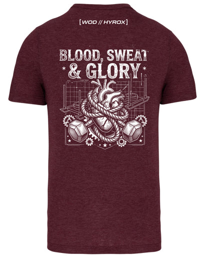 Camiseta CrossFit Hombre "Blood, Sweat & Glory" - Ropa Hyrox | ORYON (+3 Colores)